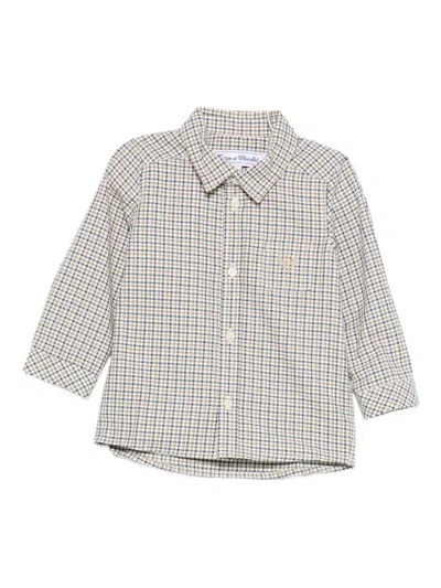Tartine Et Chocolat Check-print Cotton Shirt In Gray