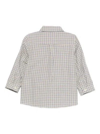 Tartine Et Chocolat Check-print Cotton Shirt In Gray
