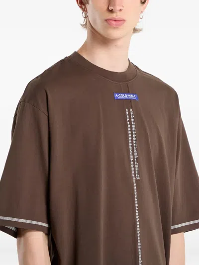A-cold-wall* Night Shift T-shirt In Brown