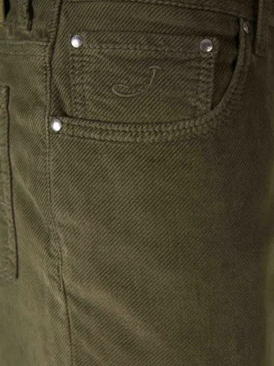 Jacob Cohen Belt Loop Casual Pants In Green