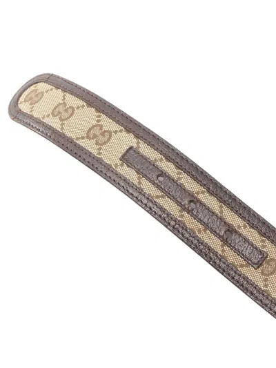 Pre-owned Gucci Interlocking Gg Canvas Belt In Brown