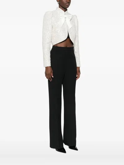 Alice And Olivia Ilaria Embellished Cropped Jacket In Multi