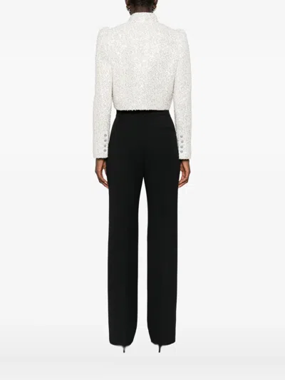 Alice And Olivia Ilaria Embellished Cropped Jacket In Multi