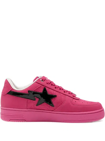 A Bathing Ape Bape Sta 4 M2 Suede Sneakers In Pink