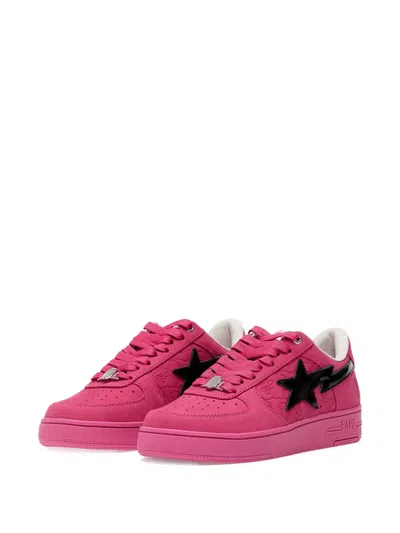 A Bathing Ape Bape Sta 4 M2 Suede Sneakers In Pink
