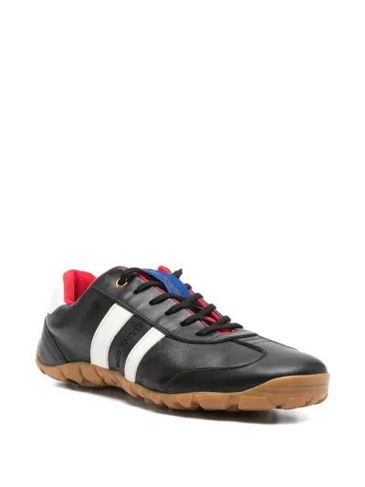 Wales Bonner Striped Lace-up Sneakers In Black
