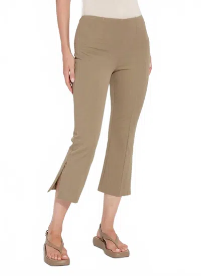 Lyssé Leighton Flare Cropped Pant In Olive Leaf In Multi
