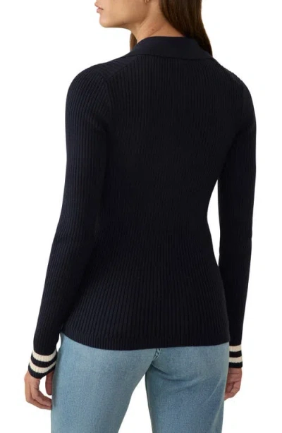 Faherty Shiloh Cashmere-blend Sweater Polo In Black