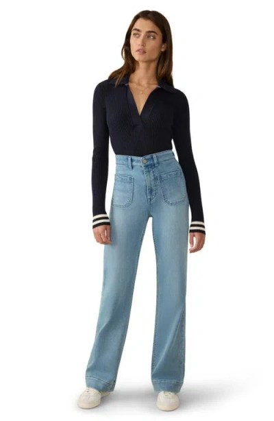 Faherty Shiloh Cashmere-blend Sweater Polo In Black