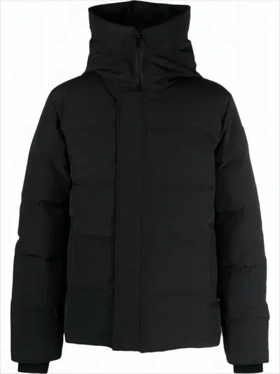Canada Goose Padded Down Jacket With High Collar In Black
