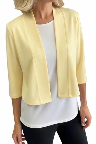 Soft Works Bolero 3/4 Sleeve Jacket In Yellow In Yellow