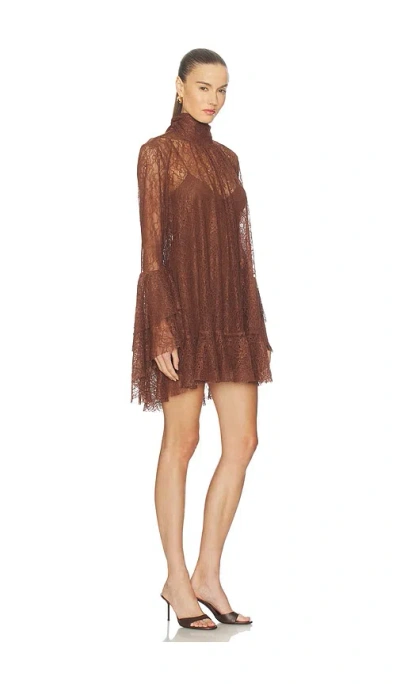 Camila Coelho Norma Mini Dress In Brown
