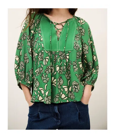 Bash Aura Blouse In Green