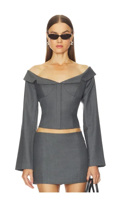 Camila Coelho Arden Top In Gray