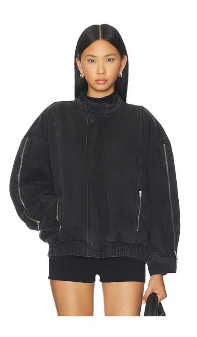 Seventy + Mochi Oversized Juno Zip Jacket In Black