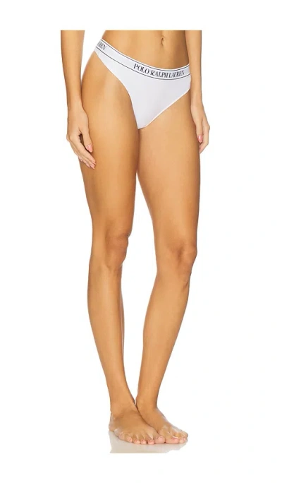 Polo Ralph Lauren Logo Band Assorted 3-pack Mid Rise Thongs In White