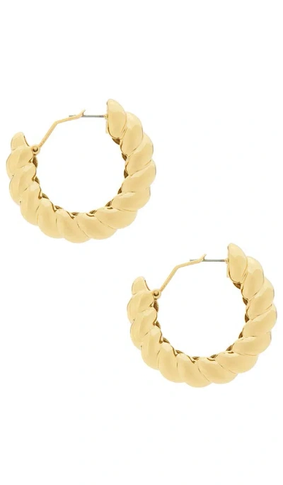 Eddie Borgo Torsade Hoop Earrings In Gold