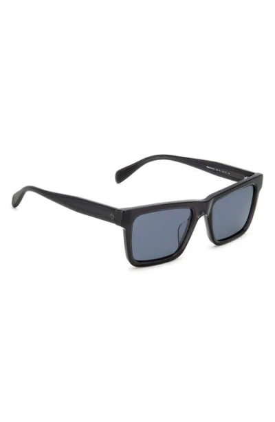 Rag & Bone 54mm Rectangular Sunglasses In Blue