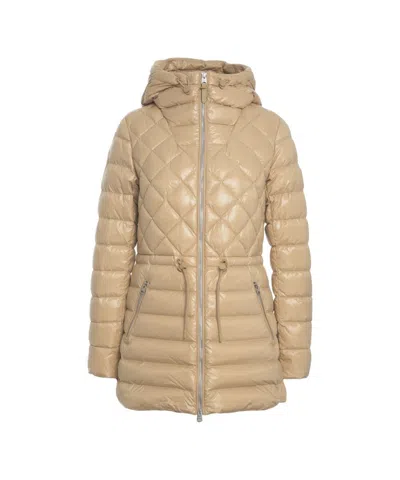 Mackage Light Camel Nylon Down Jacket In Neutral