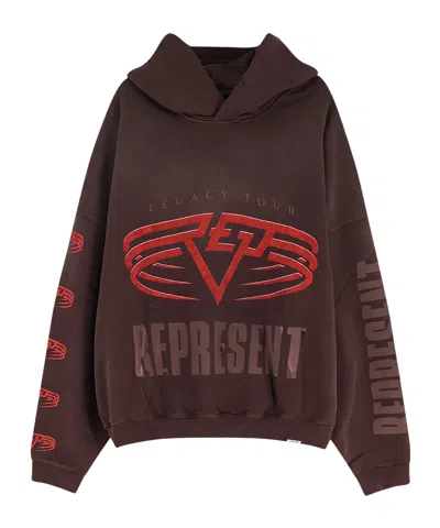 Represent Reversible Living Legacy Tour Sweatshirt In Black In Brown