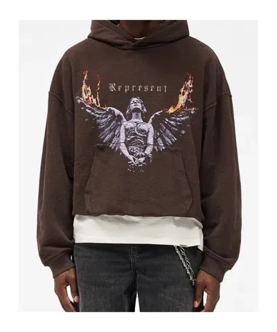 Represent Reversible Living Legacy Tour Sweatshirt In Black In Brown