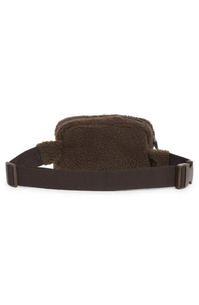 Z By Zella Faux Shearling Belt Bag In Brown