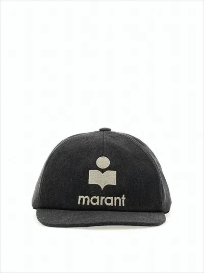 Isabel Marant Classic Six-panel Baseball Cap With Embroidered Logo In Black