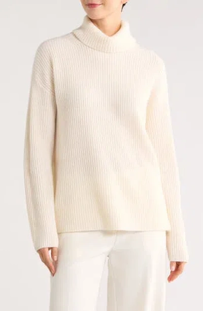 Nordstrom Wool & Cashmere Turtleneck Sweater In White