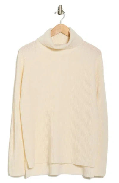 Nordstrom Wool & Cashmere Turtleneck Sweater In White