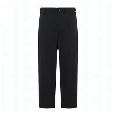 Lemaire Minimalist Tailored Straight-leg Pants With Matte Finish In Black
