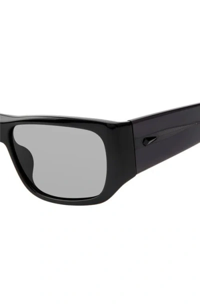 Rag & Bone 56mm Rectangular Sunglasses In Black