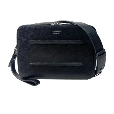 Pre-owned Ferragamo Leather Shoulder Bag () In Black