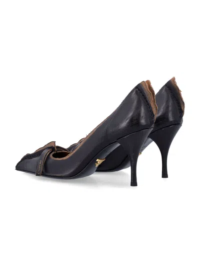 Prada Pointed Toe High Heels In Black