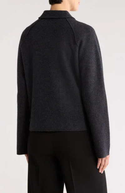 Eileen Fisher Wool Motorcycle Jacket In Black