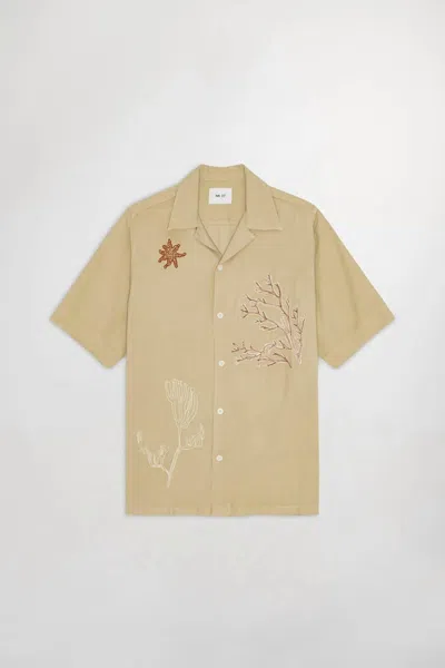 Nn07 Men's Julio Short Sleeve Shirt In White Pepper In Neutral