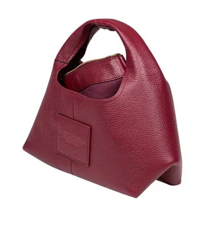 Marc Jacobs The Mini Sack Bag In Cherry Leather In Burgundy