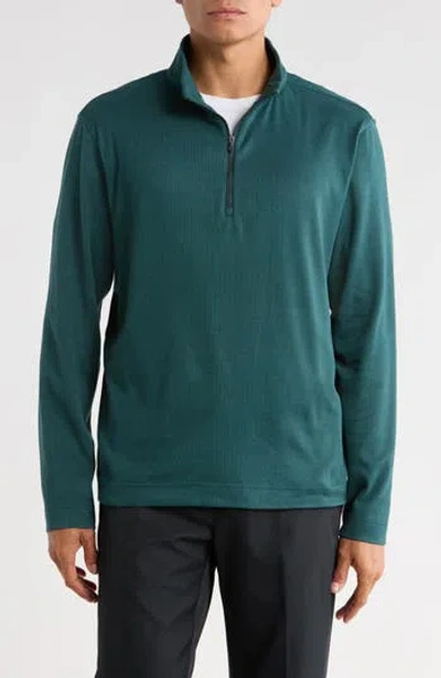 Greg Norman Quarter Zip Knit Pullover In Blue
