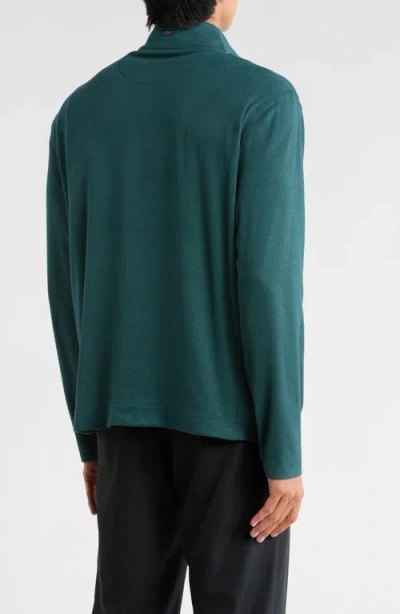 Greg Norman Quarter Zip Knit Pullover In Blue