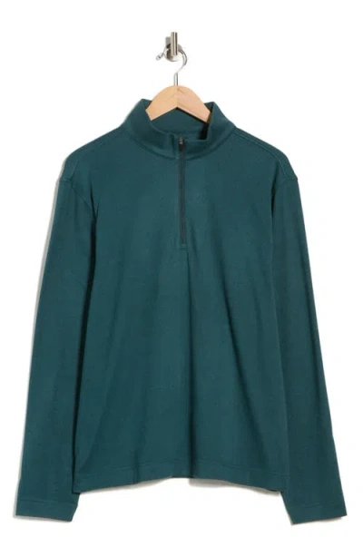 Greg Norman Quarter Zip Knit Pullover In Blue