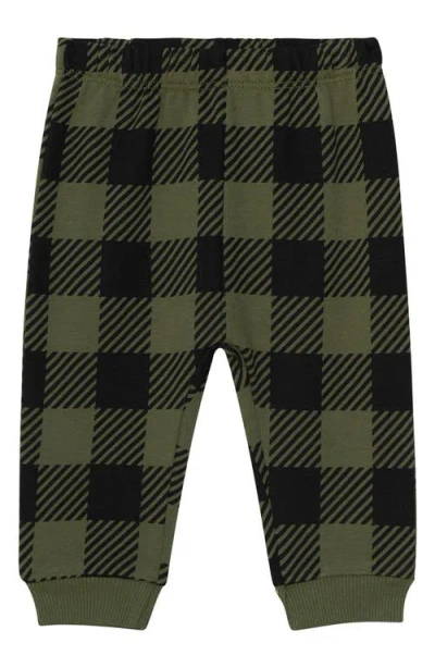 Pl Baby By Petit Lem Dinosaur 3-piece Sweatshirt, Joggers & Socks Set In Green