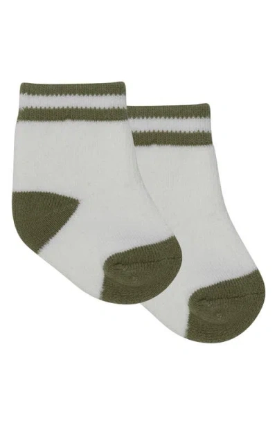 Pl Baby By Petit Lem Dinosaur 3-piece Sweatshirt, Joggers & Socks Set In Green