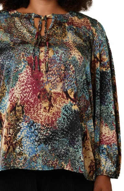 Cyrus Tie Front Top In Blue