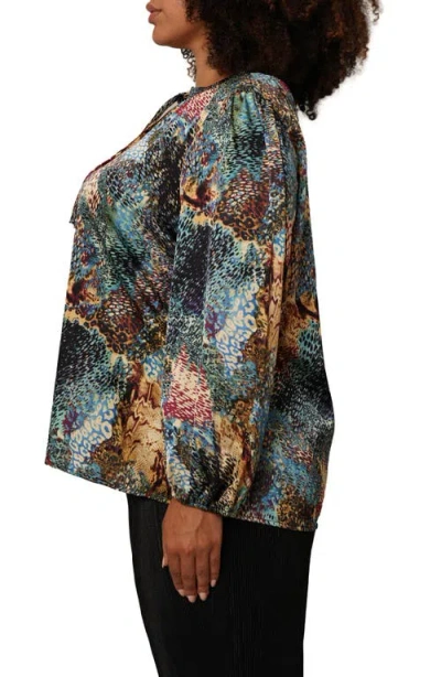 Cyrus Tie Front Top In Blue