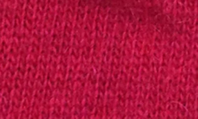 Portolano Wool Blend Gloves With Faux Fur Trim In Red