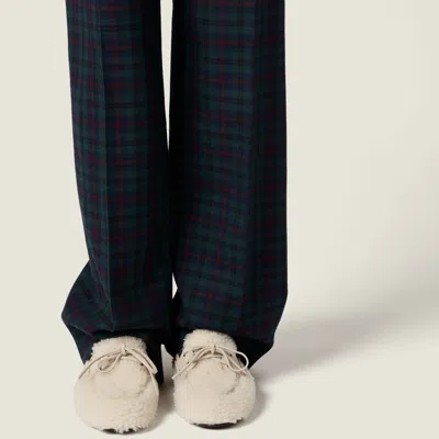 Miu Miu Shearing Loafers In White