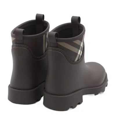 Burberry Ankle Boots Featuring Check Pattern In Black
