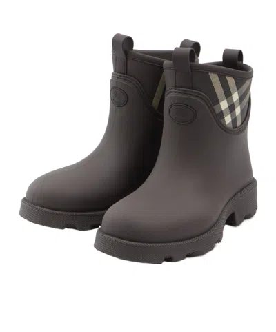 Burberry Ankle Boots Featuring Check Pattern In Black