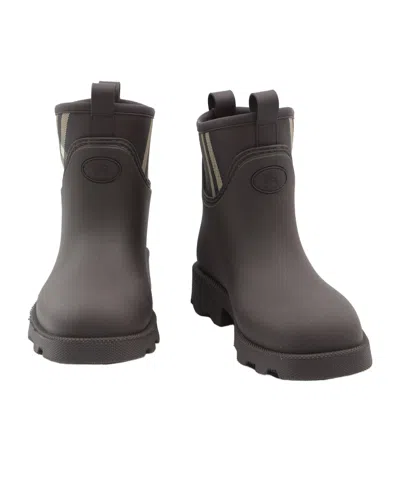 Burberry Ankle Boots Featuring Check Pattern In Black