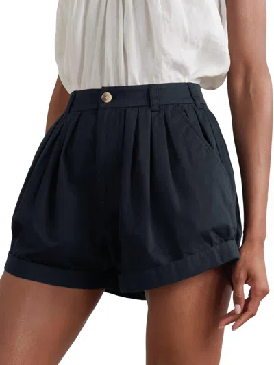 Doen Paige Pleated Organic Cotton-poplin Shorts In Animal Print