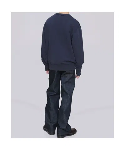Apc A.p.c. X Marc Jacobs Long-sleeved Crewneck Sweatshirt In Blue